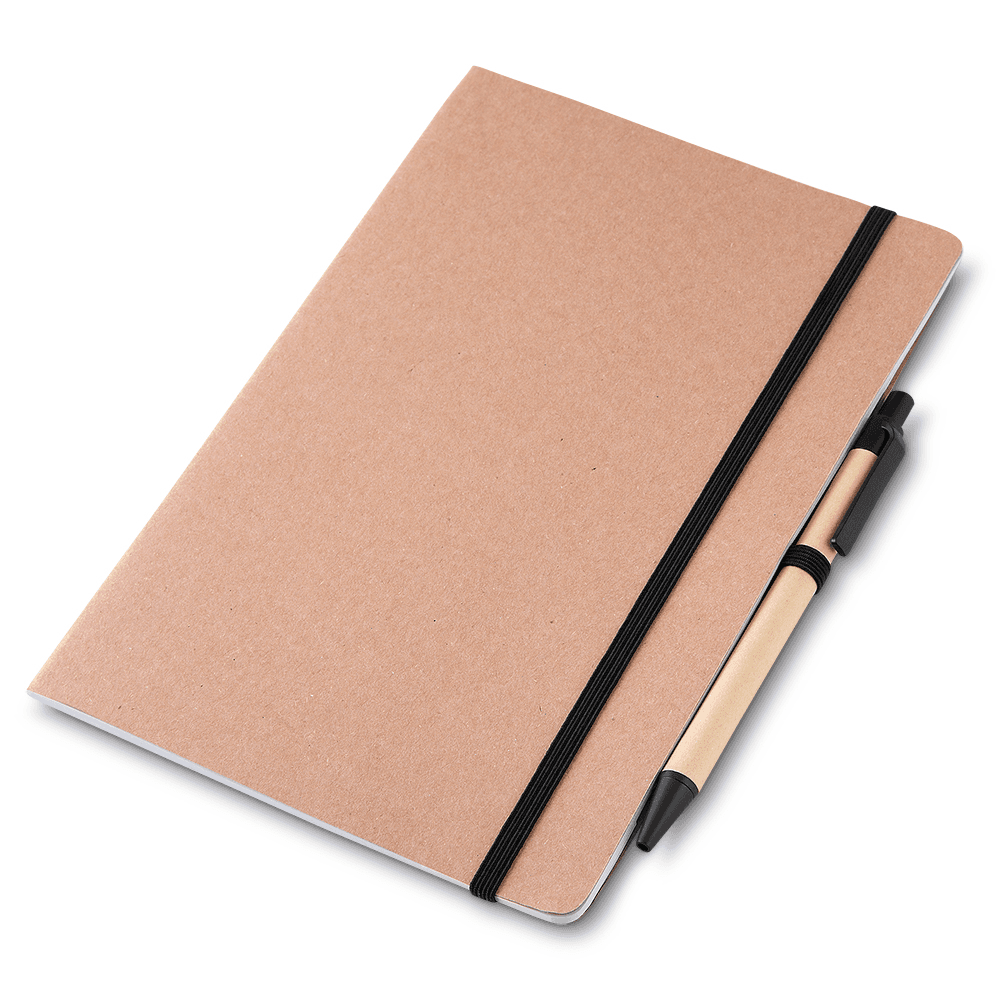Caderno A5 capa em papel Kraft com caneta — opção de foto 2