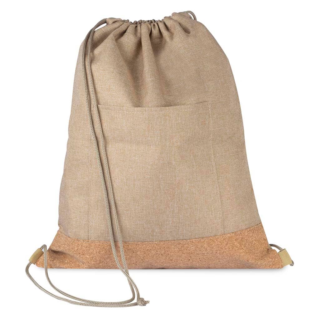 Sacola Mochila em Poliéster 600D e Cortiça 34x38cm — opção de foto 4