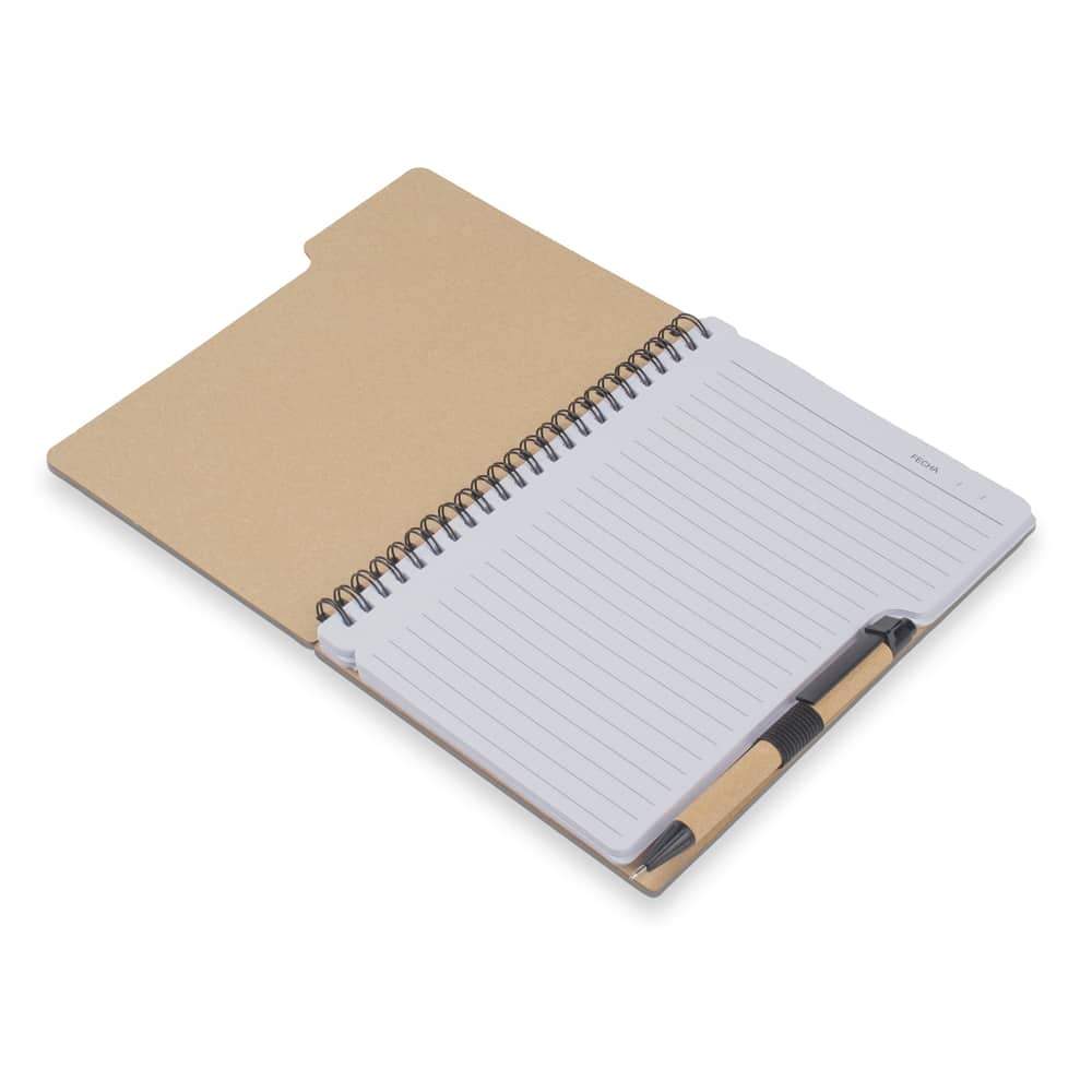 Caderno A5 Capa em Papelão Reciclado com Caneta — opção de foto 4