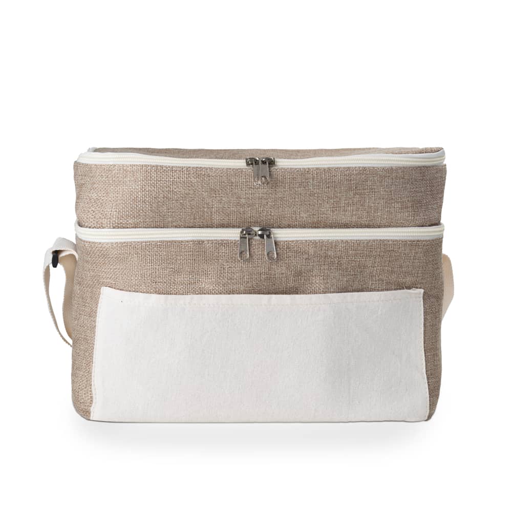 Bolsa Térmica em algodão e Juta sintética 24x30x20cm — opção de foto 3