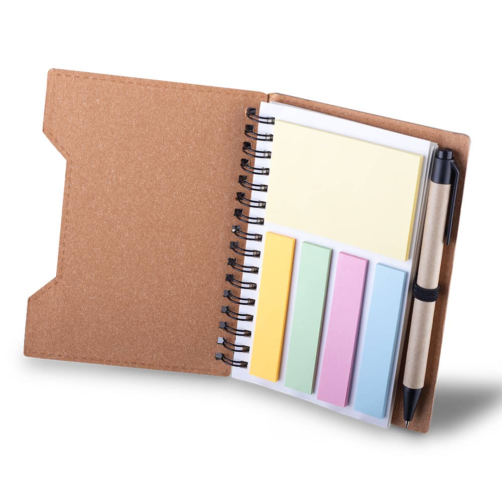 Caderno A6 capa em papelão reciclado com caneta — opção de foto 6