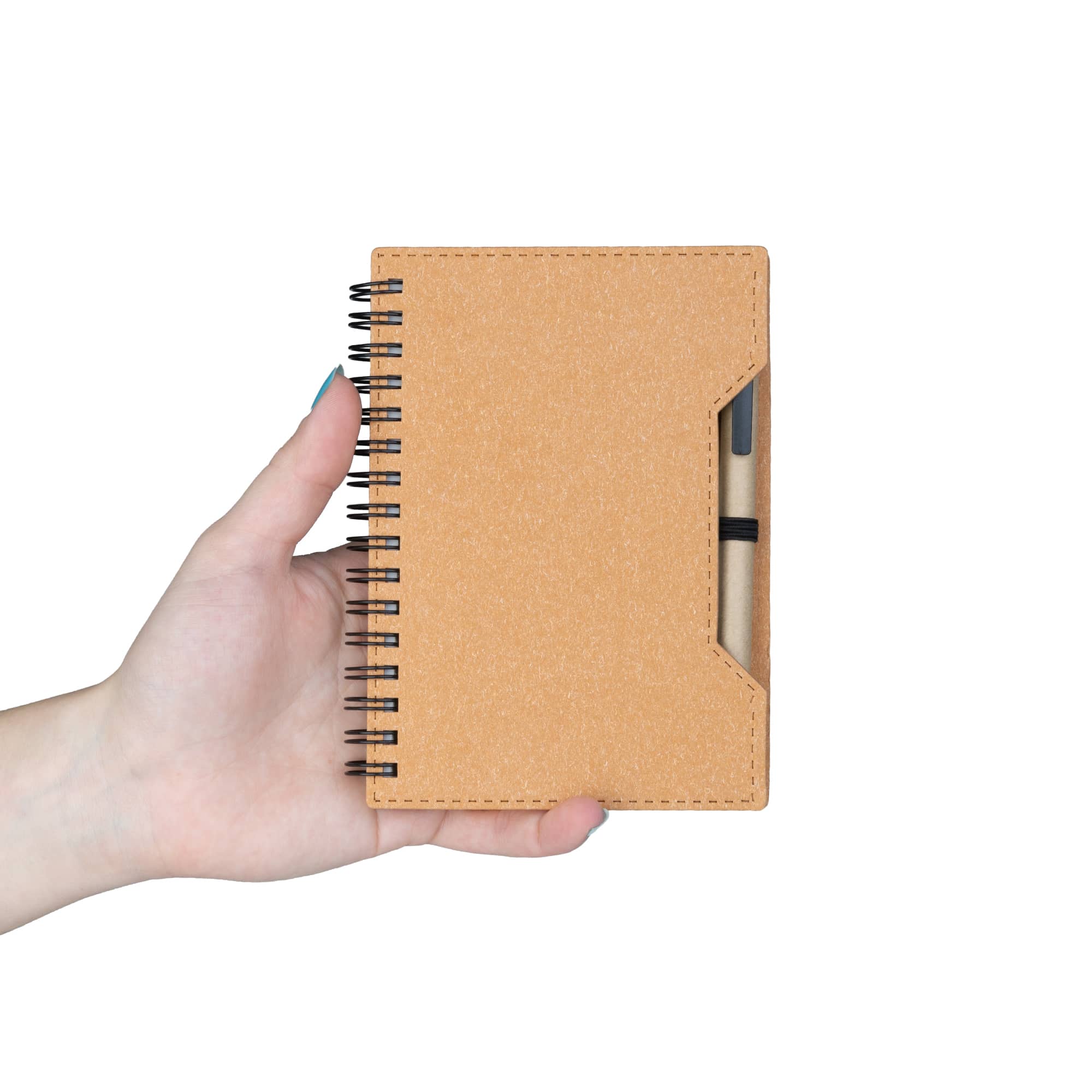 Caderno A6 capa em papelão reciclado com caneta — opção de foto 7