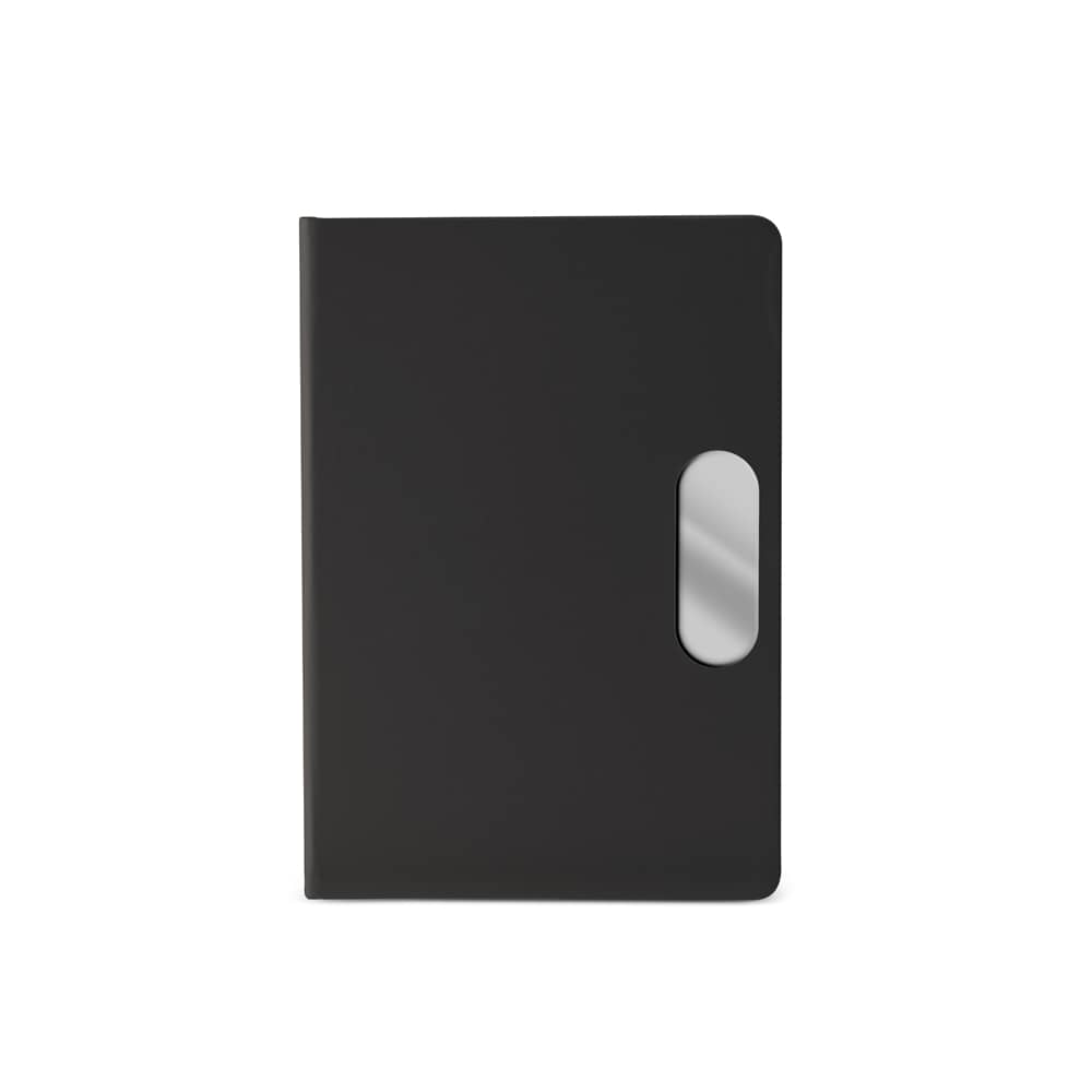 Caderno em PU com placa em metal — opção de foto 4
