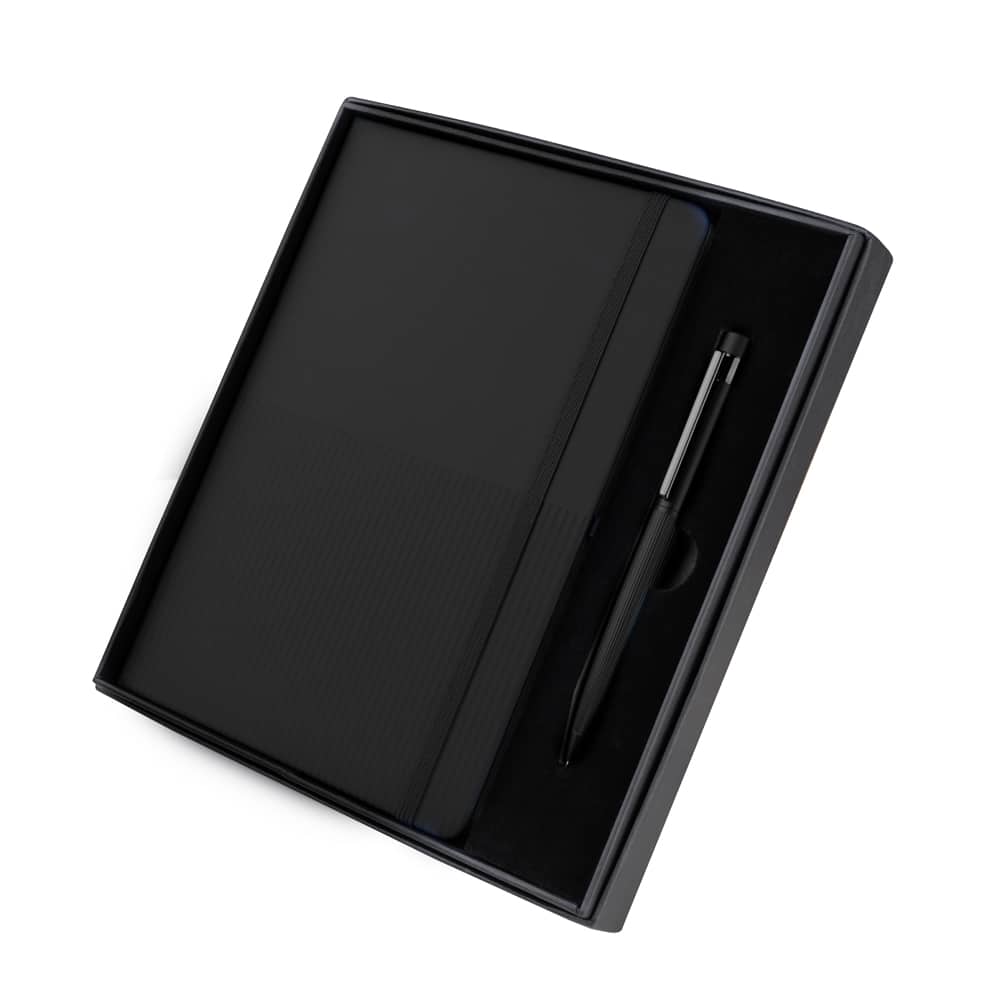 Kit escritório contendo, caderno A5 com elástico e Caneta — opção de foto 2